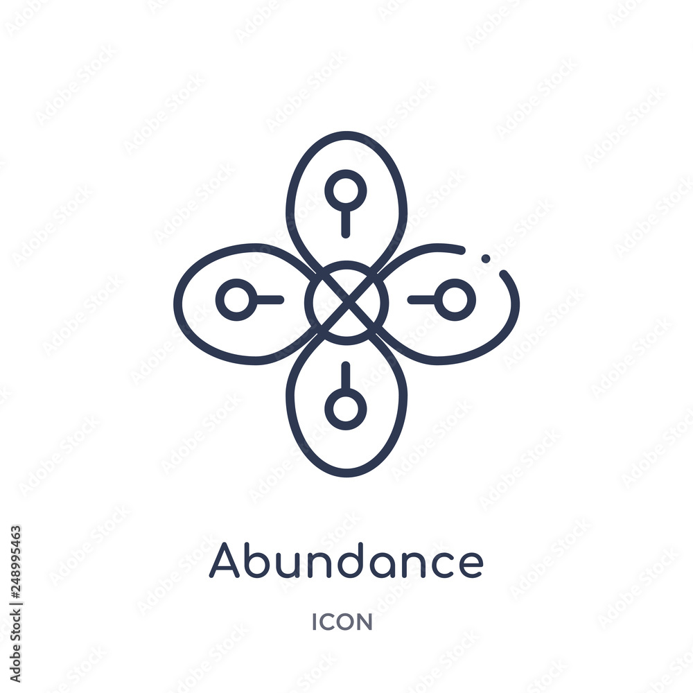 abundance icon from zodiac outline collection. Thin line abundance icon isolated on white background. abundance icon from zodiac outline collection. Thin line abundance icon isolated on white background.