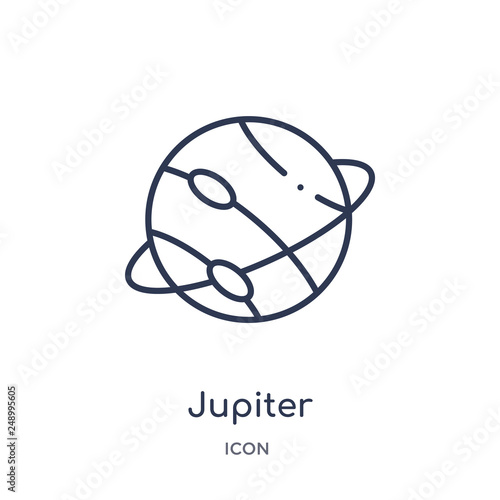 jupiter icon from zodiac outline collection. Thin line jupiter icon isolated on white background.