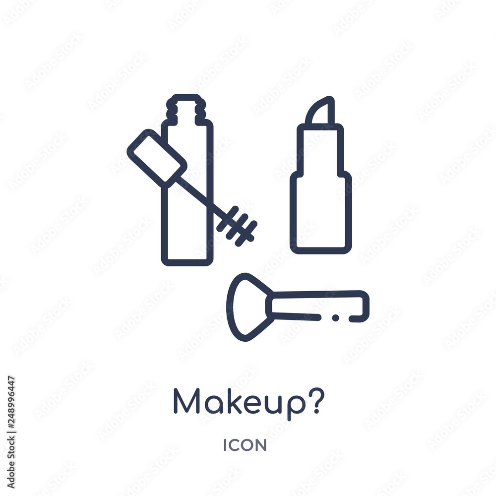 makeup? icon from woman clothing outline collection. Thin line makeup? icon isolated on white background. makeup? icon from woman clothing outline collection. Thin line makeup? icon isolated on white background.
