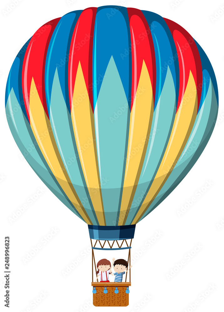 Naklejka premium Isolated hot air balloon