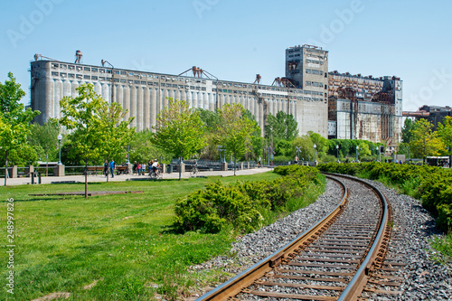  Railroad tracks with silo