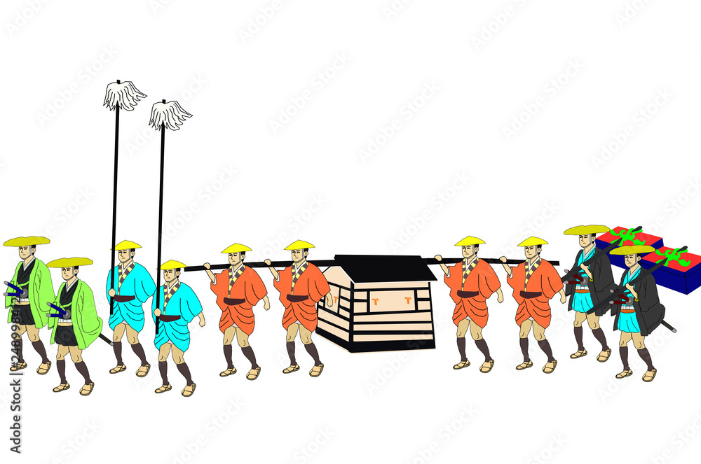 大名行列 イラスト Stock Illustration Adobe Stock 大名行列 イラスト Stock Illustration Adobe Stock
