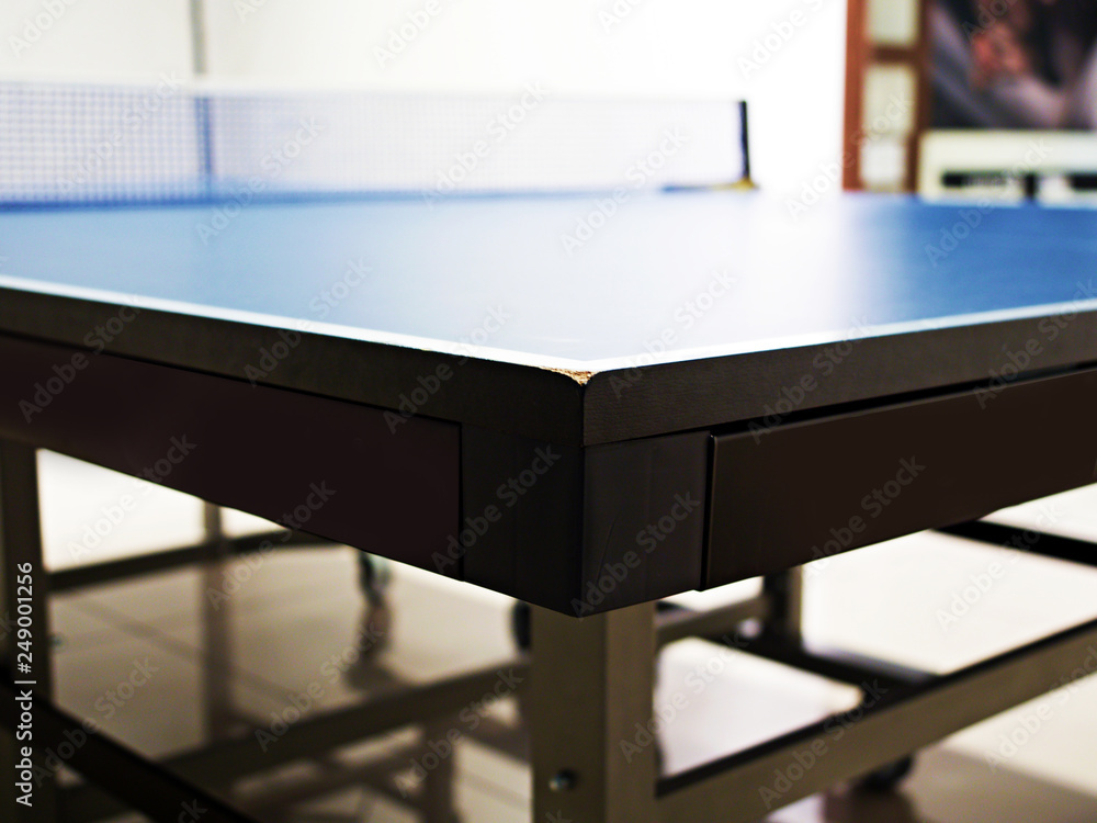 Ping pong tables blue. As in sports and exercise, Table tennis, Sport concept. Ping pong tables blue. As in sports and exercise, Table tennis, Sport concept.