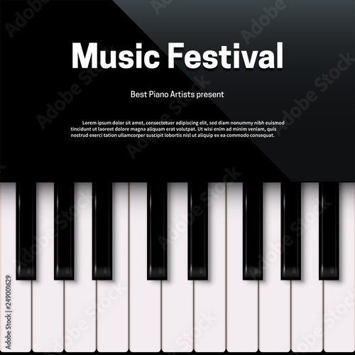 Music festival poster template with text space