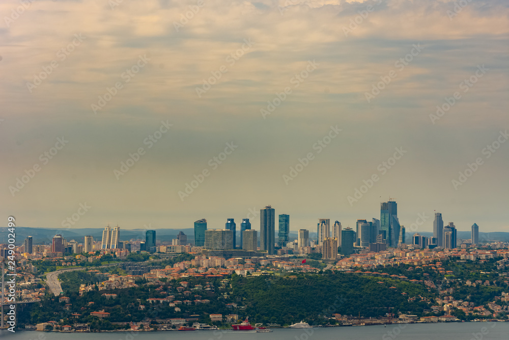 Wonderful view to the city of Istanbul from the hill Camlica