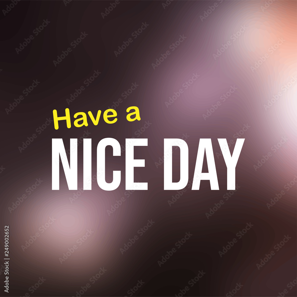 Fototapeta premium Have a nice day. Life quote with modern background vector