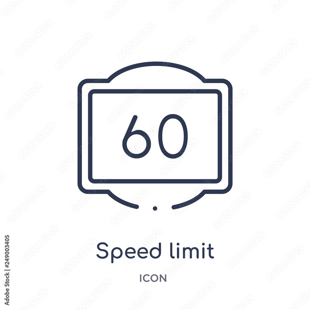 Speed limit line icon., Stock vector