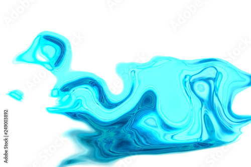 Creative abstract background, wallpaper, texture of digital painting. Work of Modern art. white and blue liquid