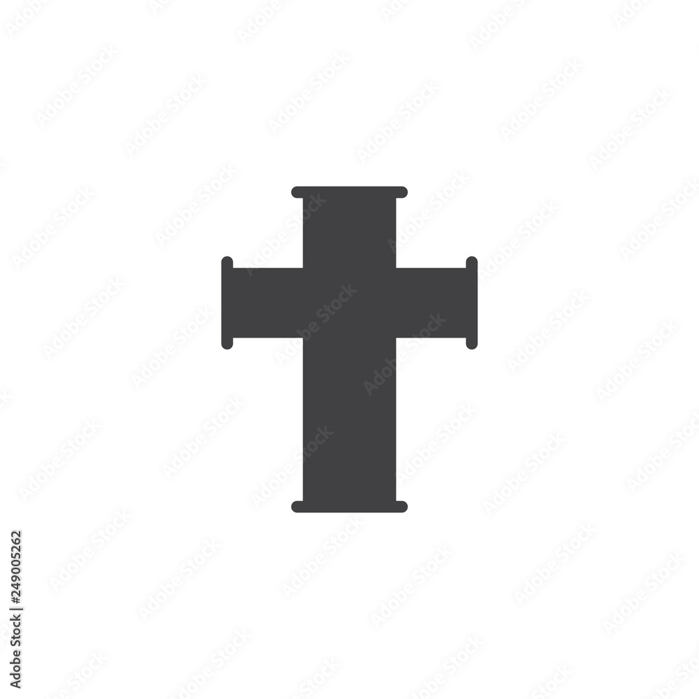 Holy cross vector icon. filled flat sign for mobile concept and web design. Abstract christian cross simple solid icon. Symbol, logo illustration. Pixel perfect vector graphics