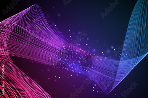 Data connection speed line. Futuristic network representation. Graphic concept for your design photo