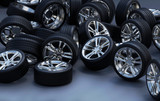 Alloy wheels tire auto cast
