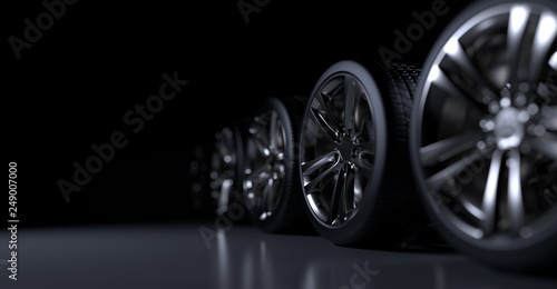 Alloy wheels tire auto cast photo