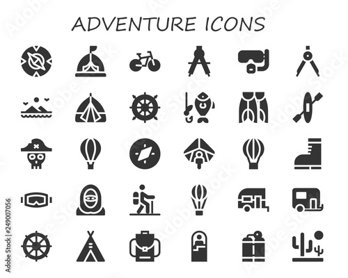 adventure icon set