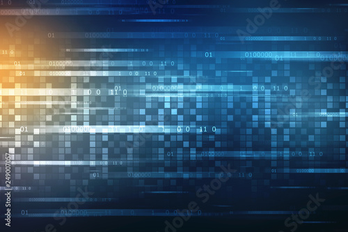 Binary Code Background, Digital Abstract technology background