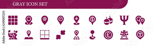 gray icon set