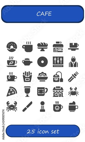 cafe icon set