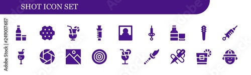 shot icon set
