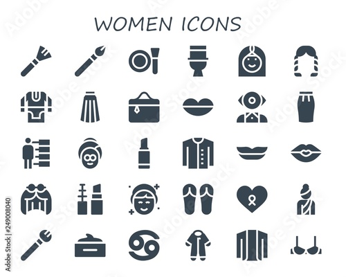 women icon set