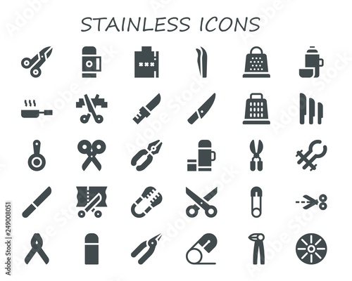 stainless icon set