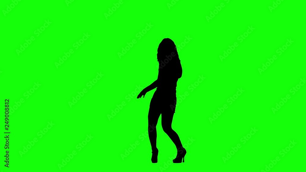 Sensual Dancing Girl Silhouette Sensual Dancing Girl Silhouette