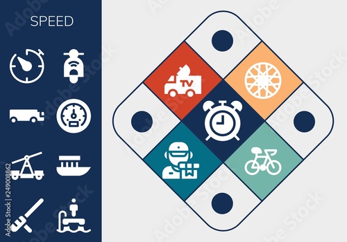 speed icon set