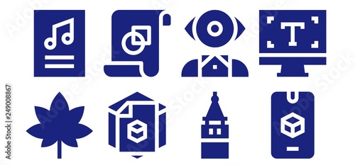 typography icon set
