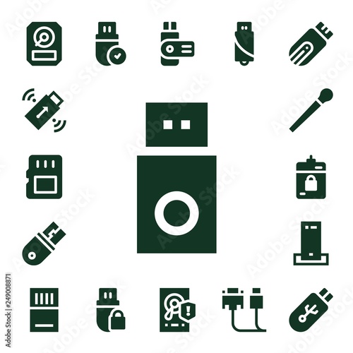 usb icon set