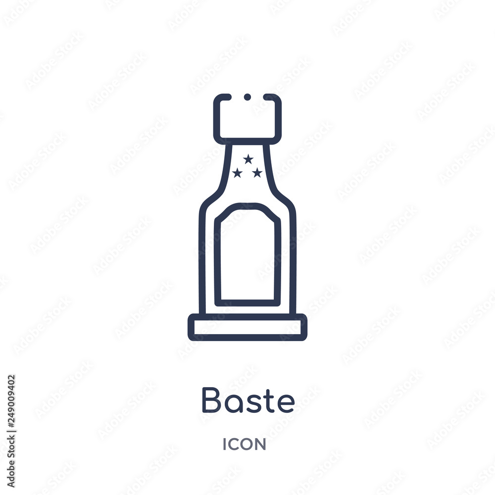 baste icon from united states of america outline collection. Thin line baste icon isolated on white background. baste icon from united states of america outline collection. Thin line baste icon isolated on white background.