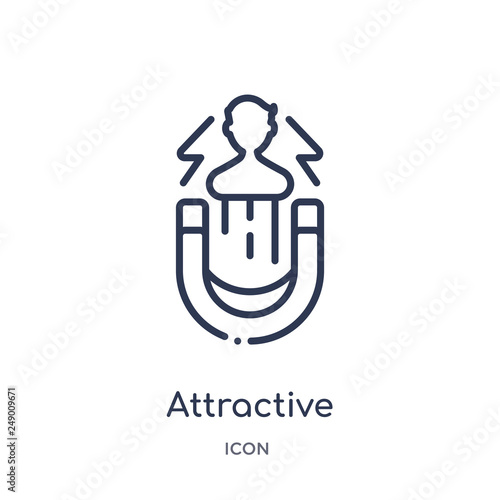 attractive icon from startup outline collection. Thin line attractive icon isolated on white background.