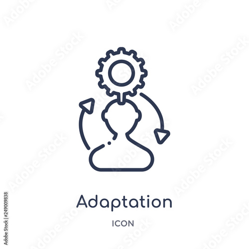 adaptation icon from startup outline collection. Thin line adaptation icon isolated on white background.
