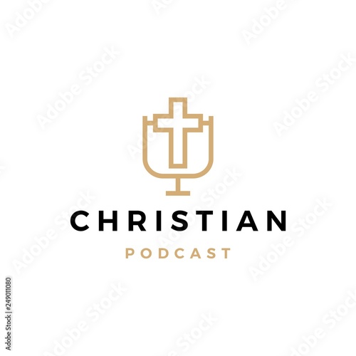 christian podcast logo for christianity blog video vlog channel