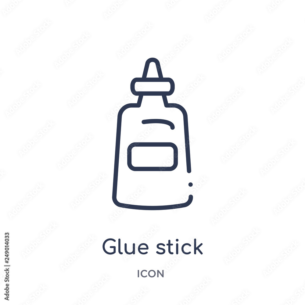 glue stick icon from sew outline collection. Thin line glue stick icon isolated on white background.