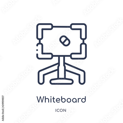 whiteboard icon from seo & web outline collection. Thin line whiteboard icon isolated on white background.