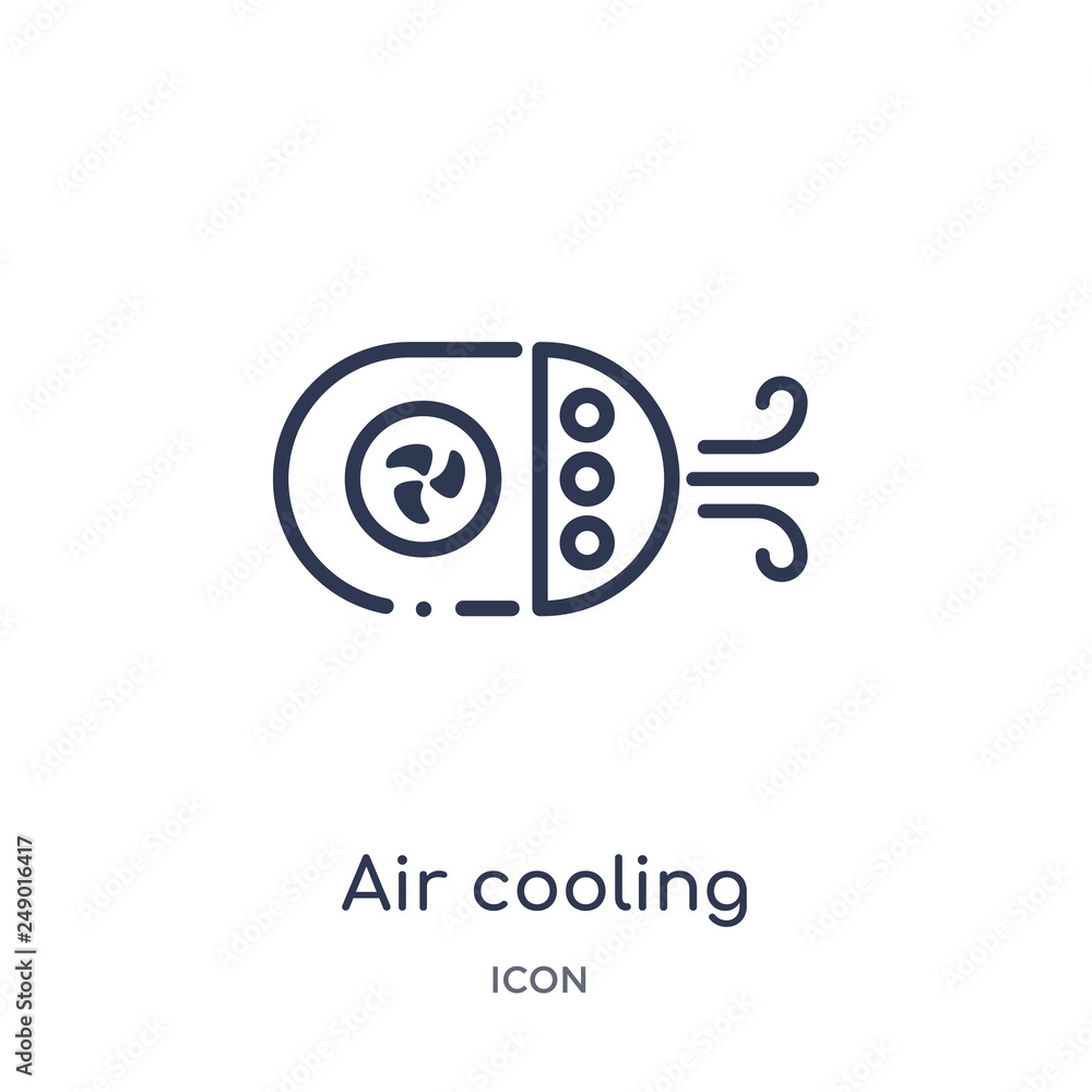 air cooling icon from sauna outline collection. Thin line air cooling icon isolated on white background.