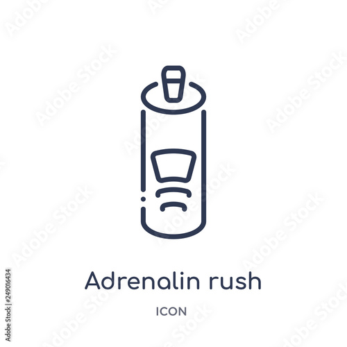 adrenalin rush icon from sauna outline collection. Thin line adrenalin rush icon isolated on white background.