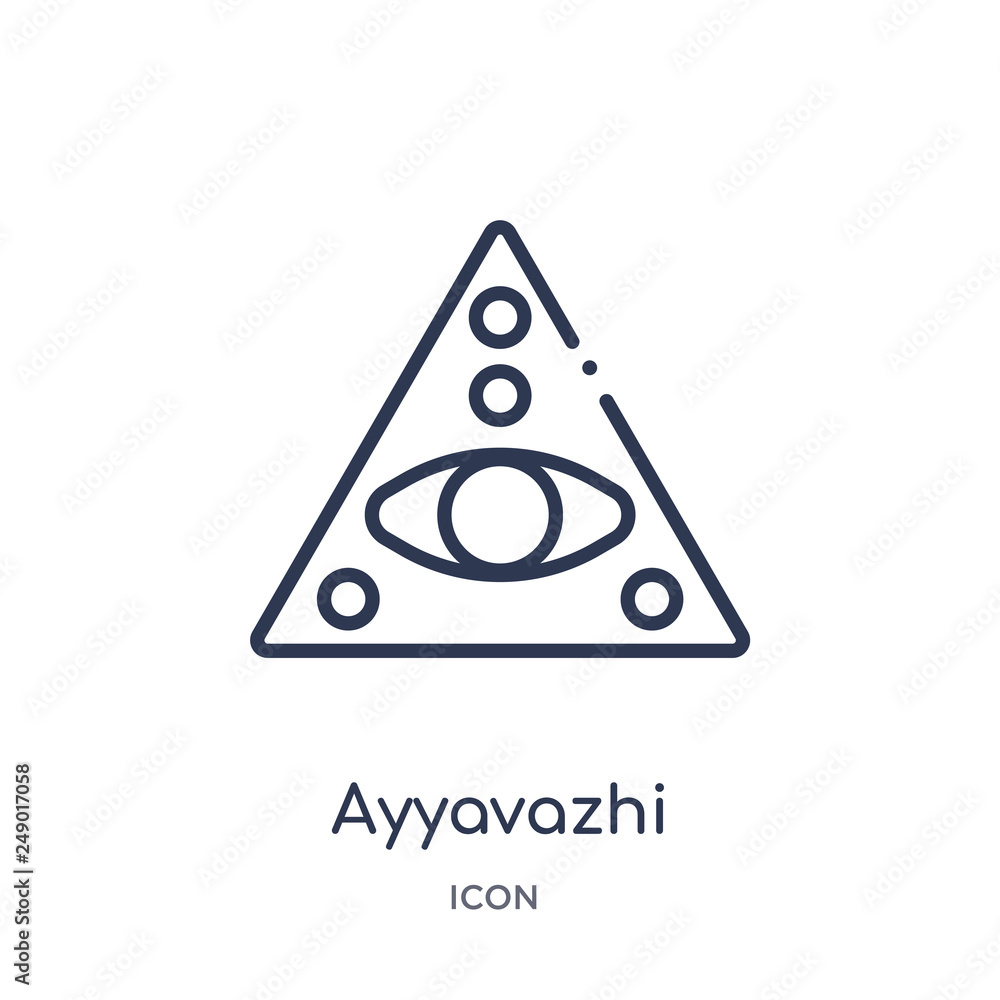 ayyavazhi icon from religion outline collection. Thin line ayyavazhi icon isolated on white background. ayyavazhi icon from religion outline collection. Thin line ayyavazhi icon isolated on white background.
