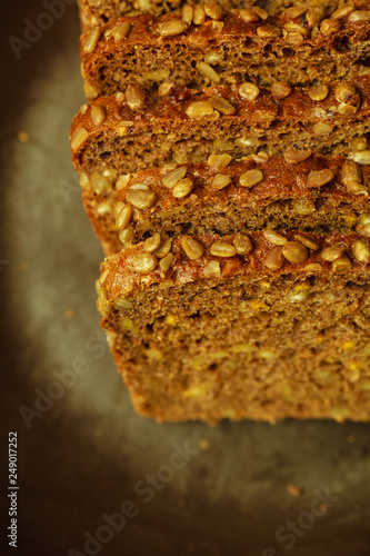 Wallpaper Mural Detailed closeup of whole grain bread Torontodigital.ca