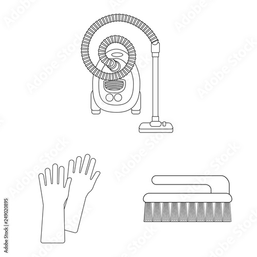 Vector illustration of cleaning and service symbol. Collection of cleaning and household stock vector illustration.