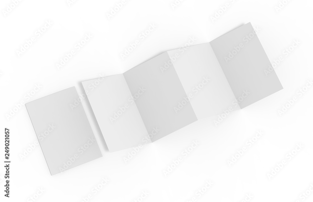 Εκτύπωση καμβά Accordion fold brochure, four fold brochure, eight pages four panel leaflet, con