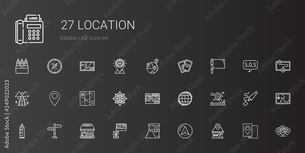 location icons set