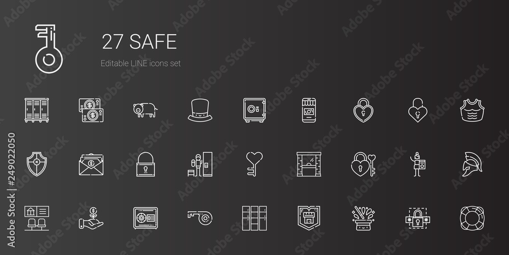 safe icons set safe icons set