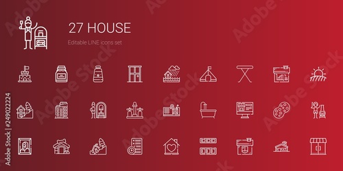 house icons set