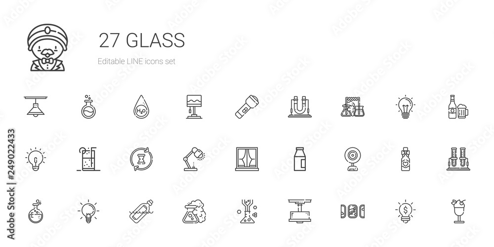 glass icons set