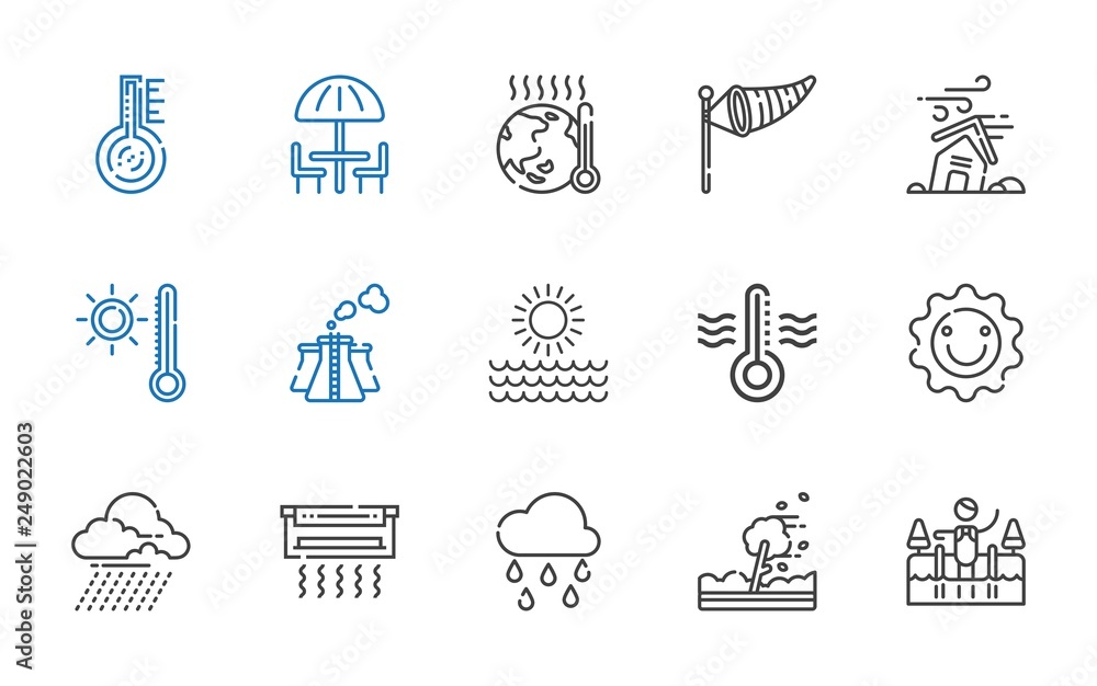 climate icons set