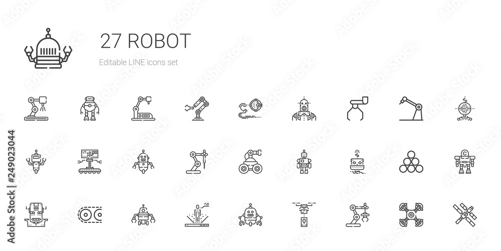 robot icons set robot icons set