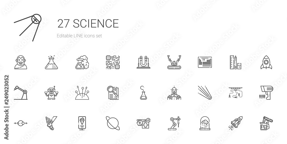 science icons set