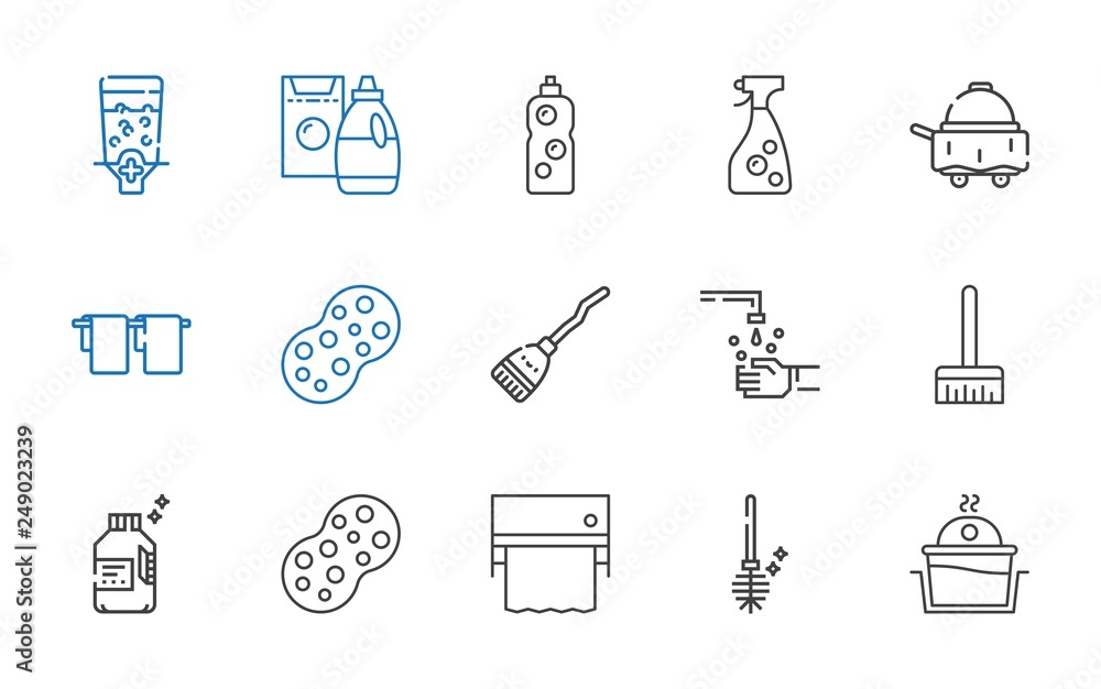 Fototapeta premium cleaner icons set