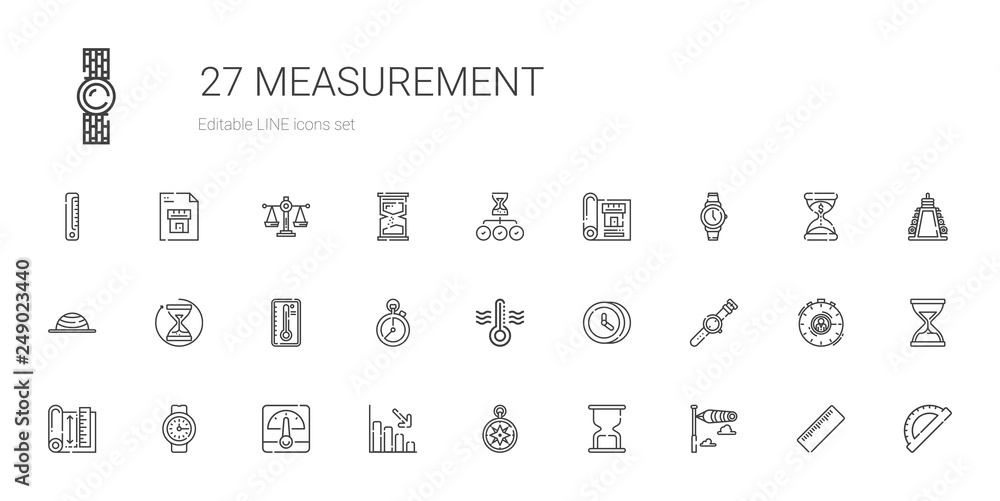 measurement icons set