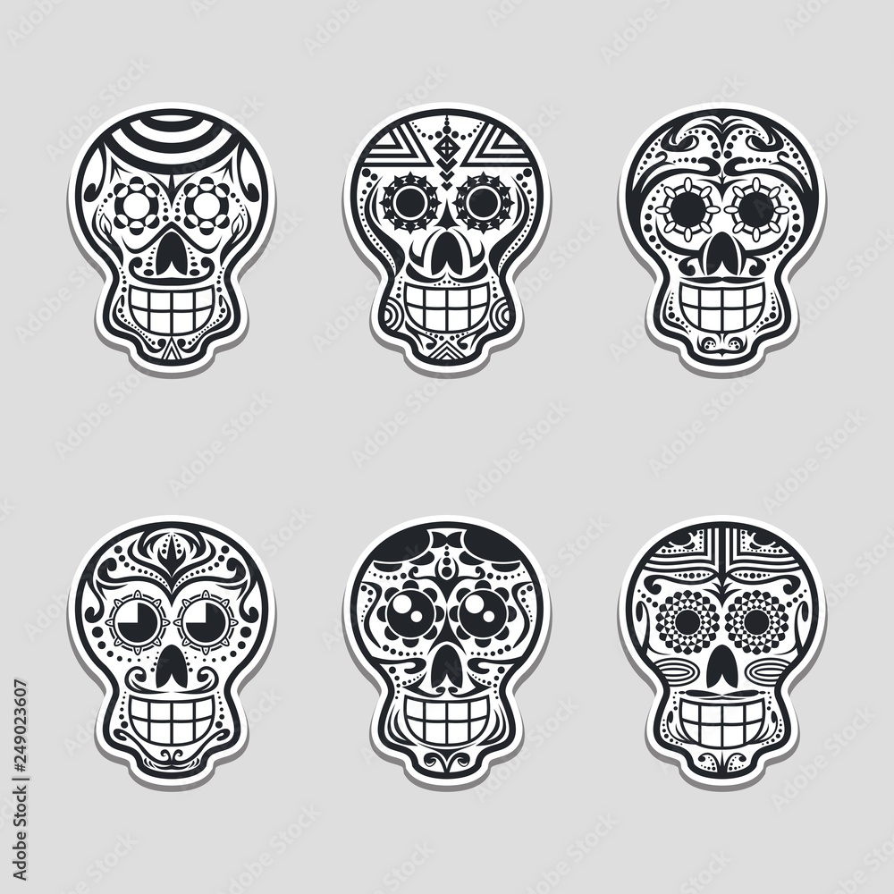 Obraz premium Sugar skull vector illustration