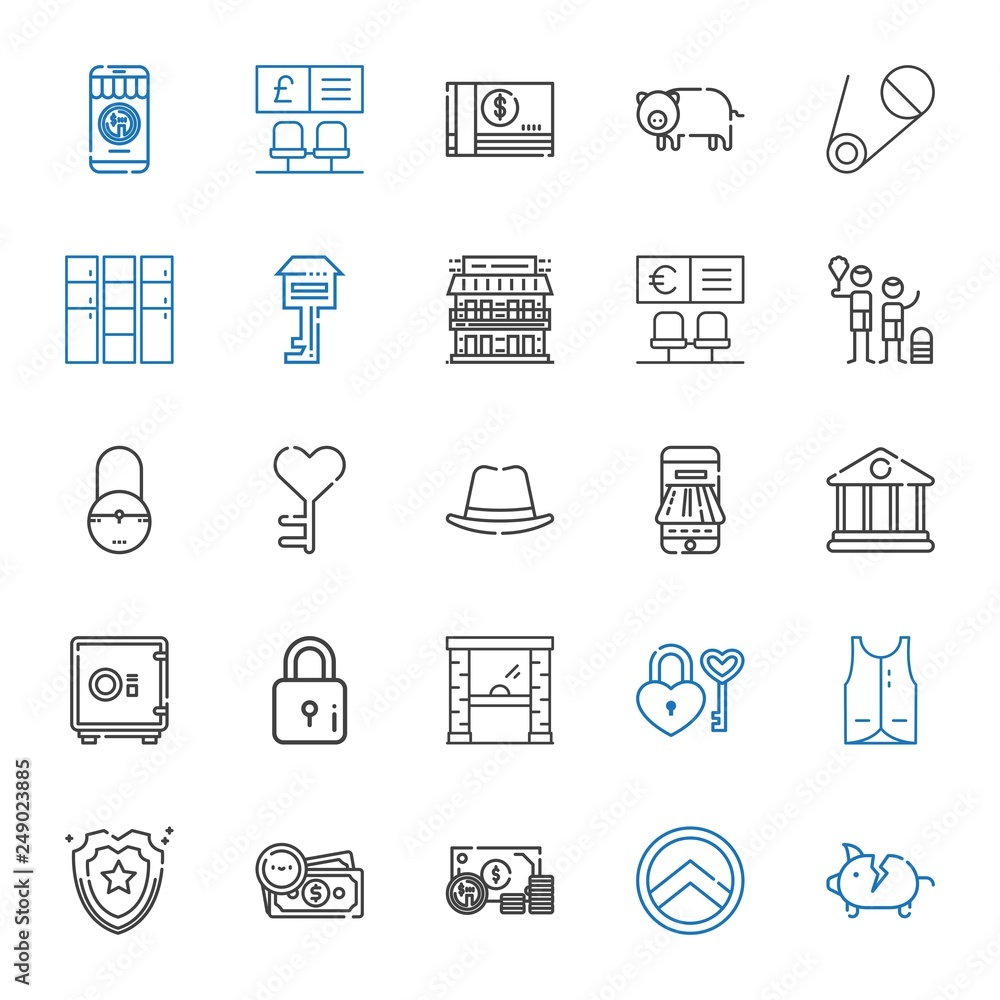 safe icons set safe icons set